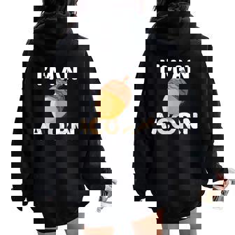 感謝祭 秋 どんぐり コスチューム Happy Falleason ギフト レディース オーバーサイズ パーカー バックプリント - Kawaiitshirt