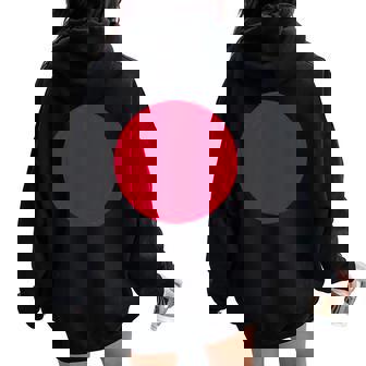 日の丸 Hinomaru 日本の国旗 レディース オーバーサイズ パーカー バックプリント - Kawaiitshirt