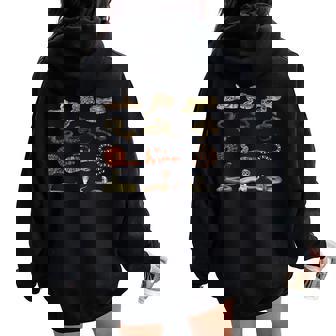 様々な種類の蛇 男の子 女の子 教育用ヘビ レディース オーバーサイズ パーカー バックプリント - Kawaiitshirt
