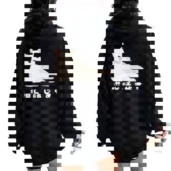 猫と話せます 白猫 しろねこ ネコ おもしろ 面白い かわいい 猫飼い 猫好き 男性 女性 レディース オーバーサイズ パーカー バックプリント - Kawaiitshirt