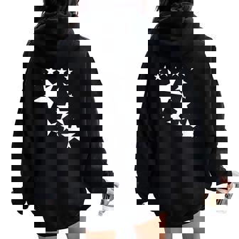 白い星 星柄 デザイン コスチューム ギフト 男性 女性 子供 レディース オーバーサイズ パーカー バックプリント - Kawaiitshirt