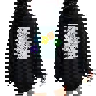 盛夏ー祭りの夜ー ヨーヨー 水風船 花火 祭り 夏 暑い 夜 レトロ 和柄 メンズ レディース キッズ レディース オーバーサイズ パーカー バックプリント - Kawaiitshirt