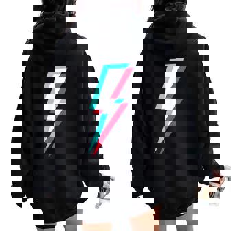 稲妻デザイン キッズ 男の子 女の子 女性 男性 グラフィック レディース オーバーサイズ パーカー バックプリント - Kawaiitshirt