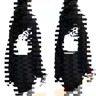 肉まんとパンダ かわいい チャイナ Pork Bunpanda レディース オーバーサイズ パーカー バックプリント - Kawaiitshirt