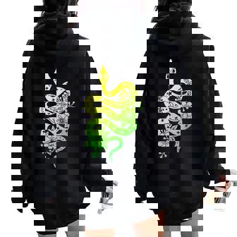 蛇 蛇 花 動物園 日帰り旅行 男性 女性 キッズ レディース オーバーサイズ パーカー バックプリント - Kawaiitshirt