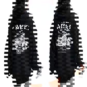 還暦祝い バイク好き 車好き 父 男性 女性 クラシックバイク 60歳 I'm Not Old I'm Classic レディース オーバーサイズ パーカー バックプリント - Kawaiitshirt