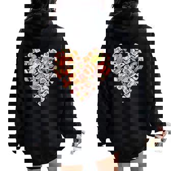 面白い寿司デザイン 子供 男性 女性 I ハート 寿司 食通 レディース オーバーサイズ パーカー バックプリント - Kawaiitshirt