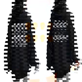 黒人白人男性女性リッチプアーパトリオットリベラル・スカル レディース オーバーサイズ パーカー バックプリント - Kawaiitshirt