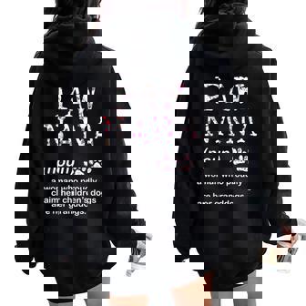 Paw Nana Dog Grandma For Christmas Mother's Day Women Oversized Hoodie Back Print | Mazezy