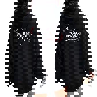 Susu Floral Grandma Christmas Mother's Day Grandparents Women Oversized Hoodie Back Print - Thegiftio UK