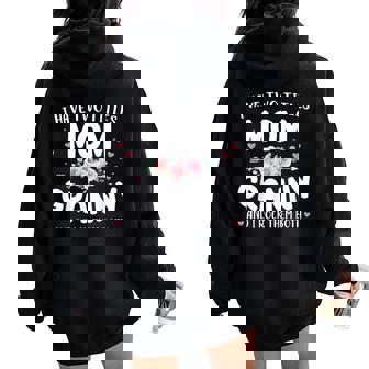 Two Titles Mom Granny Rock Christmas Birthday Women Oversized Hoodie Back Print | Mazezy