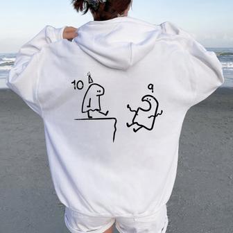 10Th Birthday Party 10 Years 10Yr Old Boys Girls Women Oversized Hoodie Back Print - Thegiftio UK