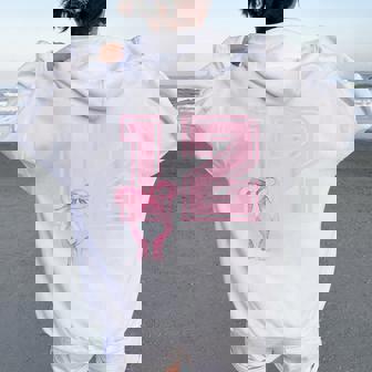 12 Years Old Birthday Girl Coquette Pink Bow Aesthetic Women Oversized Hoodie Back Print | Seseable FR