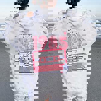 1985Intage Anniversaire Rétro Cadeaux Pour 70S 80S Disco Sweat à capuche oversize pour femme avec imprimé dans le dos - Cadeauxyz