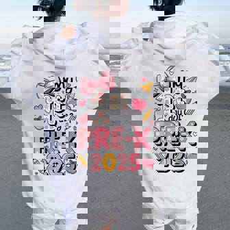 My 1St Day Of Pre-K Prek Pre K 2025 Back To School Girls Women Oversized Hoodie Back Print | Mazezy