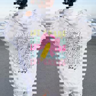 1St Grade Vibes Girl Coquette Bow First Grade Back To School Women Oversized Hoodie Back Print | Mazezy