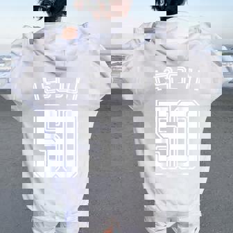 50 歳 誕生日 五十路 祝い 50歳 50才 お祝い 男性 女性 アラフィフ 父 母 バックプリント レディース オーバーサイズ パーカー バックプリント - Kawaiitshirt