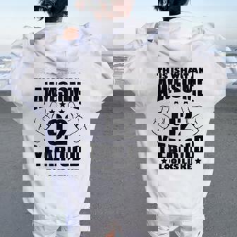 92歳の誕生日 女性 男性 素晴らしい92歳のおばあちゃん レディース オーバーサイズ パーカー バックプリント - Kawaiitshirt