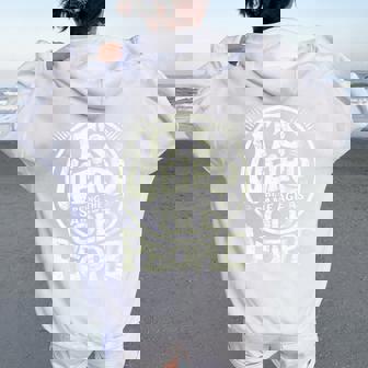 Theame Age As Old People 面白いレトロエイジジョーク レディース オーバーサイズ パーカー バックプリント - Kawaiitshirt