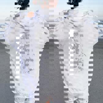 Anime Horror Girl Aestheticoft Grunge Waifu Japanese Otaku 長袖tシャツ レディース オーバーサイズ パーカー バックプリント - Kawaiitshirt