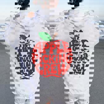 Apple Picking Crew Fall Apple Orchard Harvest Season Women Oversized Hoodie Back Print | Mazezy