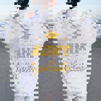 Aunt Senior 2025 Proud Aunt Of A Class Of 2025 Graduate Women Oversized Hoodie Back Print | Mazezy