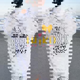 Back To School Oh Hey Third Grade Pencil Coquette Teachers Women Oversized Hoodie Back Print | Mazezy