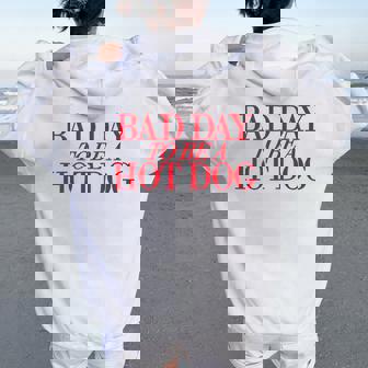 Bad Day To Be A Hot Dog 4Th Of July Hot Dog Fourth Of July Women Women Oversized Hoodie Back Print - Thegiftio