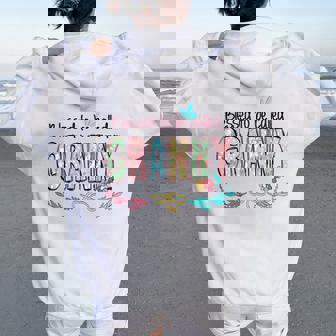 Blessed To Be Called Granny Floral Mother's Day Women Oversized Hoodie Back Print | Mazezy