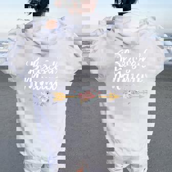 Blessed Mamaw Grandma Mamaw Women Oversized Hoodie Back Print | Mazezy