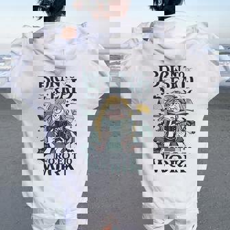 Born To Read Forced To Work Bookish Girl Book Lover Women Oversized Hoodie Back Print | Mazezy