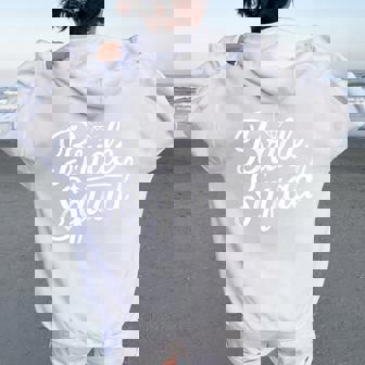 Bride Squad Bridesmaid Bachelorette Bridal Party Women Oversized Hoodie Back Print - Seseable