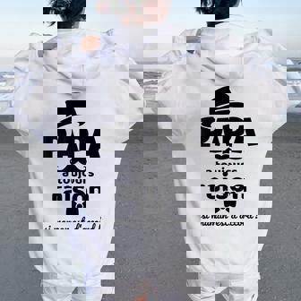 Cadeau Papa A Toujours Raisoni Maman Est D'accord Humour Sweat à capuche oversize pour femme avec imprimé dans le dos - Cadeauxyz