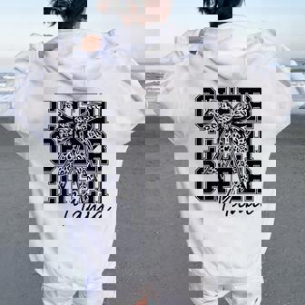 Cheer Mama Cheerleader Mom Cheer Mom Biggest Fan Women Oversized Hoodie Back Print | Mazezy