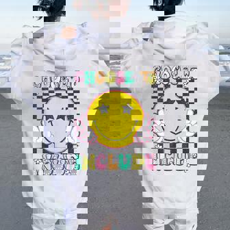 Choose To Include Special Education Teacher Autism Awareness Women Oversized Hoodie Back Print | Mazezy