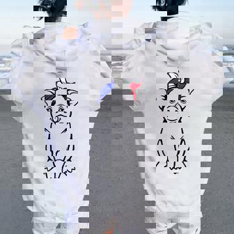 Cochon Avec Drapeau Français France Sweat à capuche oversize pour femme avec imprimé dans le dos - Cadeauxyz