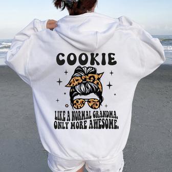 Cookie Like A Normal Grandma Only More Awesome Women Oversized Hoodie Back Print - Thegiftio UK