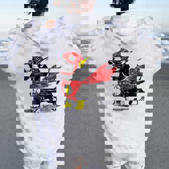 Dachshund Superhero Doxie Dog Comics Weenie Sausage Mom Women Oversized Hoodie Back Print | Mazezy