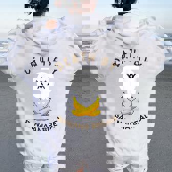 Death By Banana Bread レディース オーバーサイズ パーカー バックプリント - Kawaiitshirt