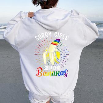 Divertido Arco Iris Lgbtq Orgullo Gay Broma Humor Women Oversized Hoodie Back Print - Regaloses