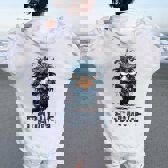 F-Caw-F Cuervo Negro Pájaro Negro Divertido Cuervo F-Caw-F Cuello Women Oversized Hoodie Back Print - Regaloses