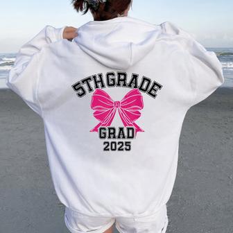 Fifth 5Th Grade Grad 2025 5Th Grade Graduation Women Oversized Hoodie Back Print - Thegiftio UK