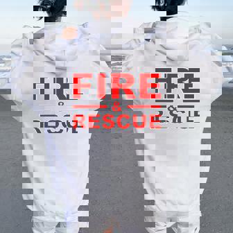 Fire Rescue 消防士 消防士 キッズ 若者 大人 男の子 女の子 レディース オーバーサイズ パーカー バックプリント - Kawaiitshirt