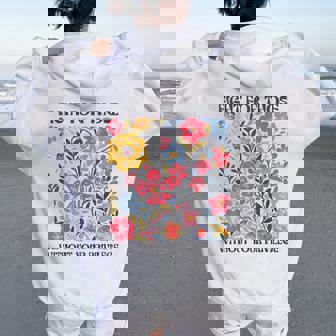Floral Fight For Those Without Your Privilege Civil Rights Women Oversized Hoodie Back Print - Thegiftio UK