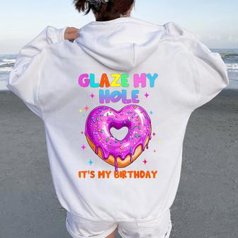 Its My Birthday Inappropriate Adult Humor Joke Womens Women Oversized Hoodie Back Print - Thegiftio UK