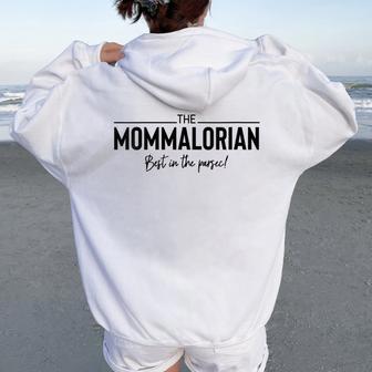 Momalorian Best In Parsec Mother's Day Mommalorian Women Oversized Hoodie Back Print - Thegiftio UK