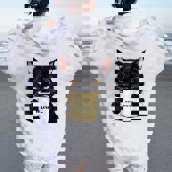 We Do Not Care Wdnc Club Black Cat Cool Men Women Oversized Hoodie Back Print - Thegiftio