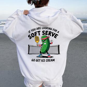 Pickleball Dad Grandpa Him Pickle Ball Women Oversized Hoodie Back Print - Thegiftio UK