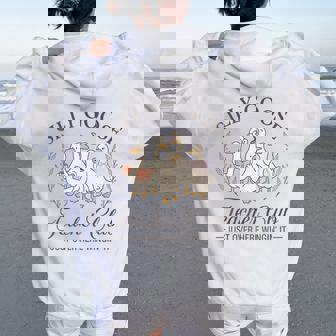 Silly Goose Teacher Club Teacher Appreciation Women Oversized Hoodie Back Print | Mazezy