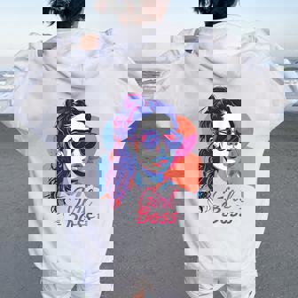 Girl Boss ポップアート セルフエンパワーメント レトロ 1950年代 レディース オーバーサイズ パーカー バックプリント - Kawaiitshirt